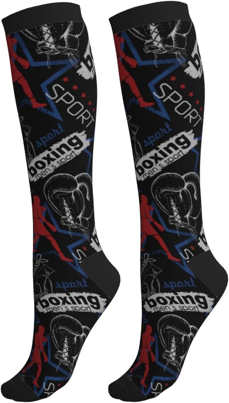 bassyil Compression Socks for Women & Men Circulation 15-20 mmHg Knee High Best Support for Nurses Travel Running Athletic - Image 1